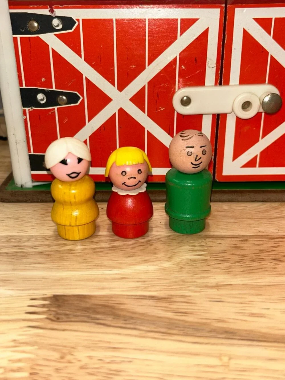 Vintage 1967 Fisher Price Little People Play Family Farm Toy Set - No Silo - Picture 6 of 11